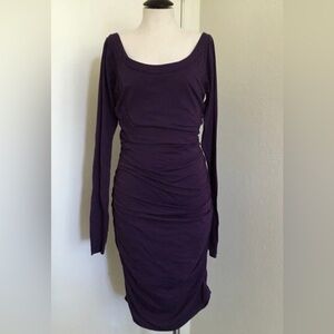 Velvet by Graham & Spencer Deep Purple Long Sleeve Dress